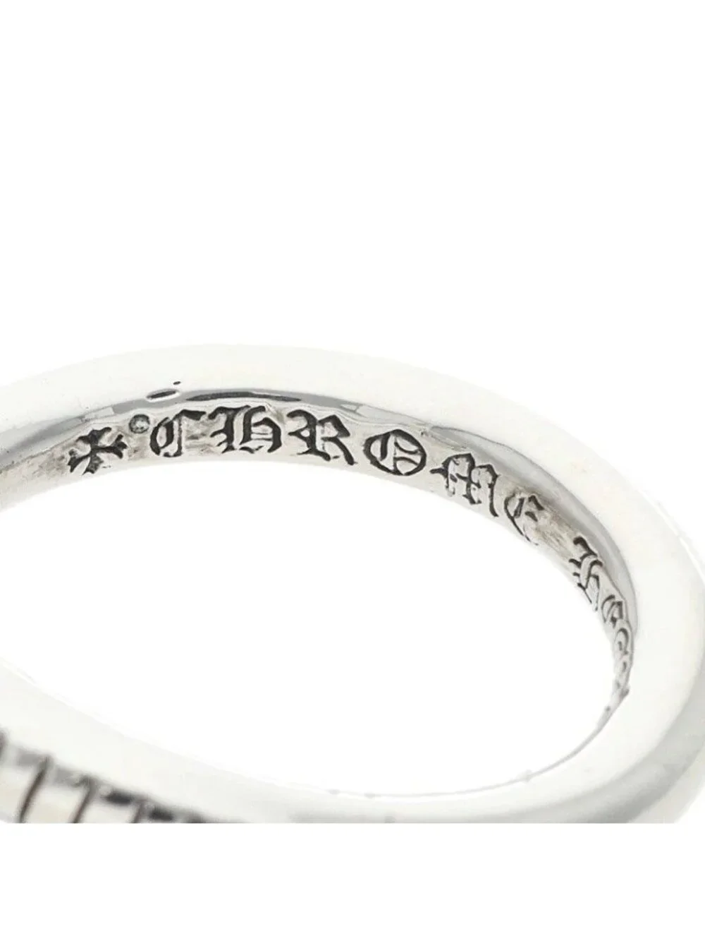 Chrome Hearts Nail Crsball Cross Ball Silver Ring